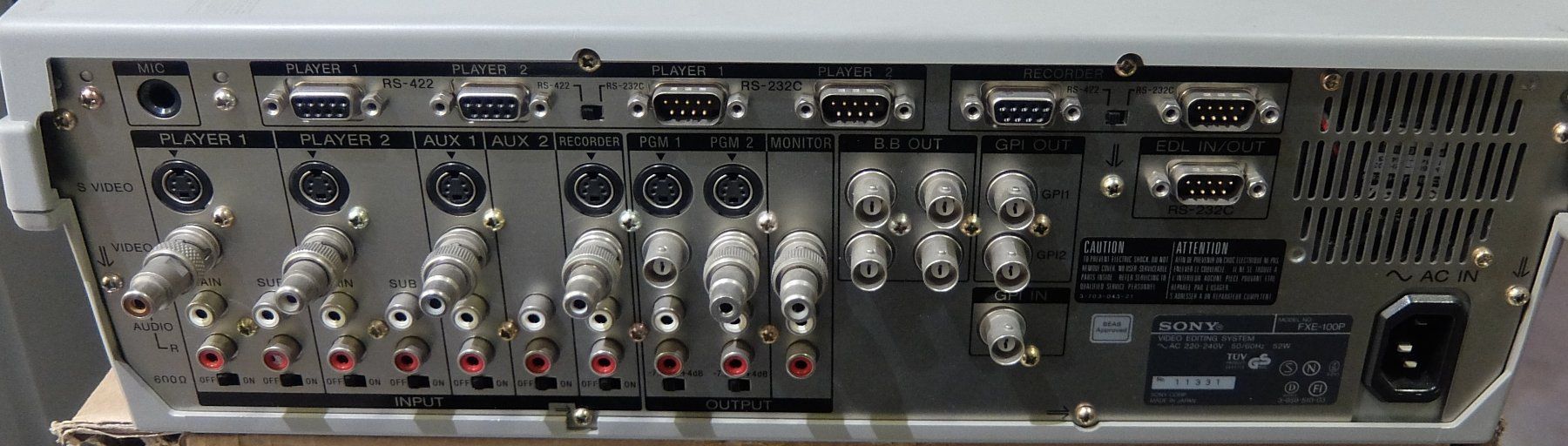 Sony Console di mixaggio: Mixer Sony FXE-100P Video Editing System – Usato da Basel venduto da Elektronik_Markt 6