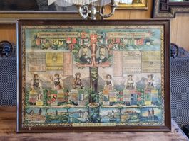 Antike Chromolithographie Schweiz – Weltkrieg 1914–18