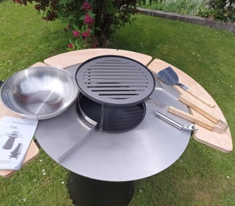 Feuerschale: Feuerschale mit Grillplatte und Wok / Plancha Grill – Neu und originalverpackt aus Reinach BL von HeTra20 4