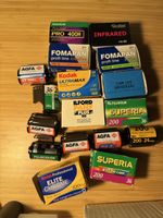 35mm Analogfilm Lot Kodak Fuji Agfa Ilford Rollei Foma, abge