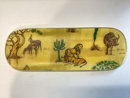 Anbiet Servierschale mit Dekorativen Bildern Vintage