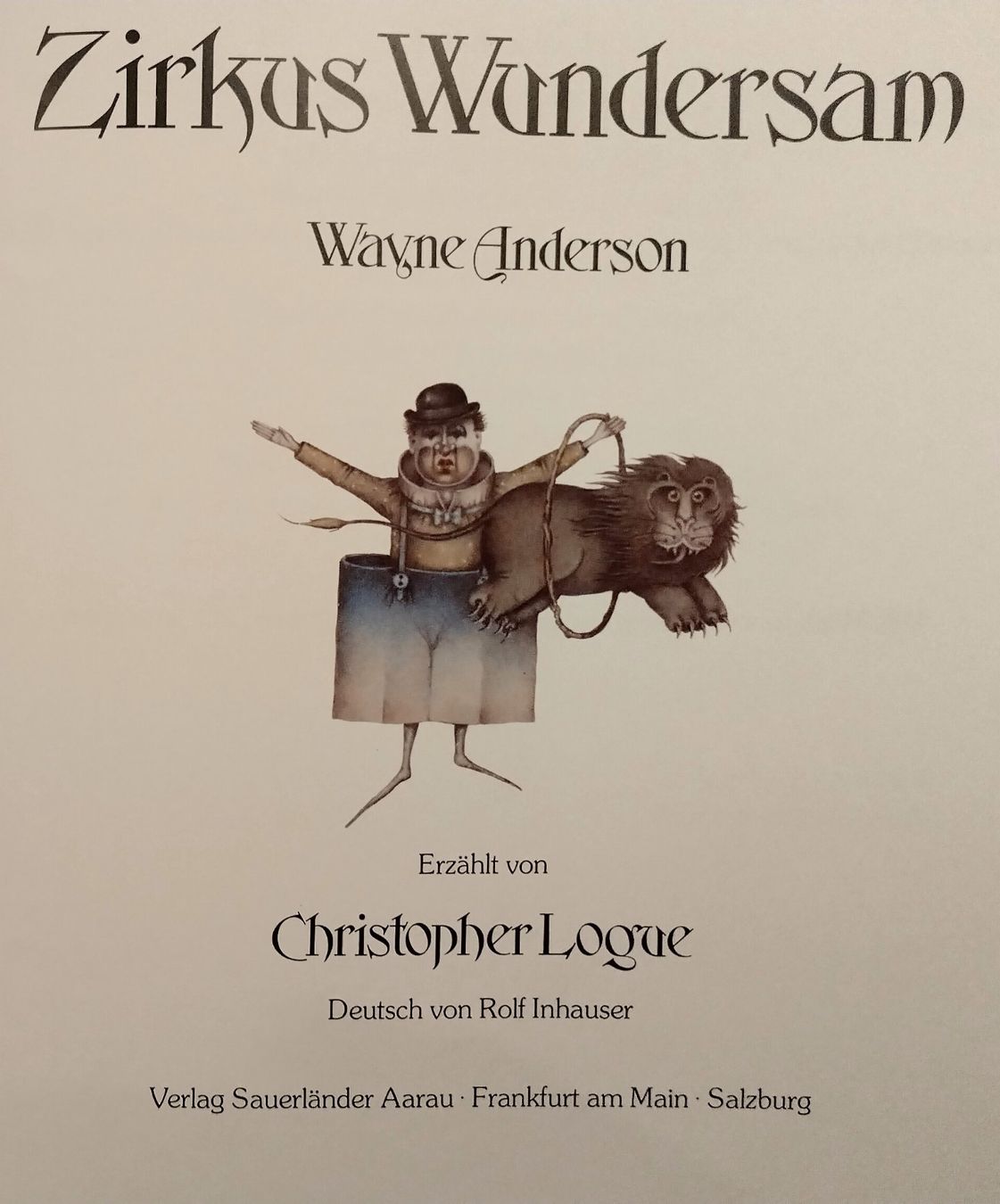 Libri: Zirkus Wundersam / Wayne Anderson + Christopher Logue – Usato da Bellach venduto da JingleJerry 2