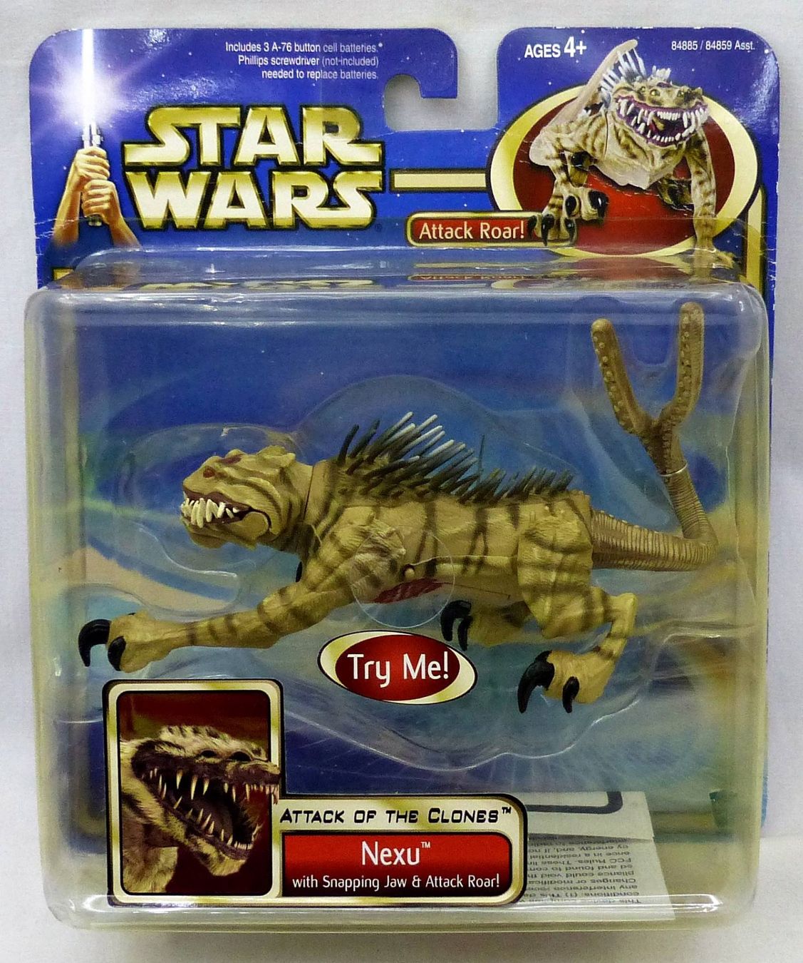 Figuren: STAR WARS NEXU ATTACK CLONES SWAPPING JAWS ATTACK ROAR 2002 – Neu und originalverpackt aus Lugano von