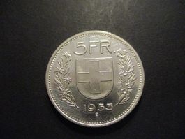1953  5.- Fr Superbe pièce Superbe qualité Top