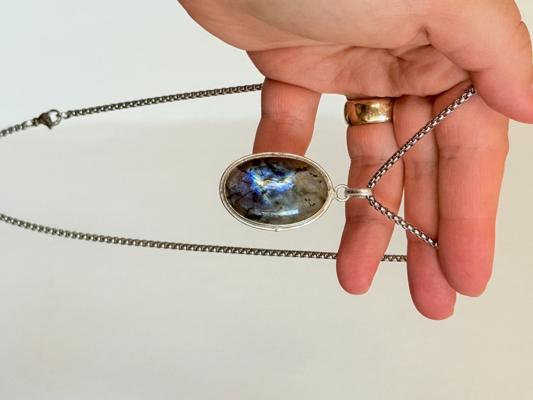 Catenine: Collier labradorite, élégant et tendance ✨ – Nuovo e nell'imballaggio originale da Genève venduto da AWWA 9
