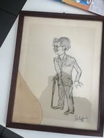 Disegno originale firmato Dufaux 1959 con cornice