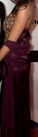 Kleid violett gold
