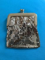 Portemonnaie Metall Netz Goldfarben Vintage guter Zustand