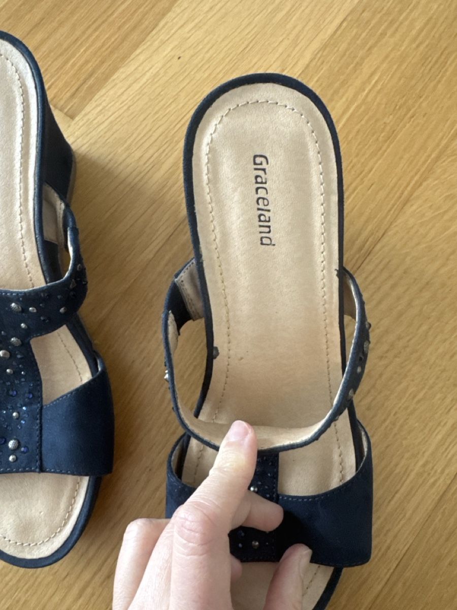Graceland Scarpe da donna: Sandalen, blau, Grösse 39 – Nuovo (secondo la descrizione) da Sursee venduto da Alyel 3