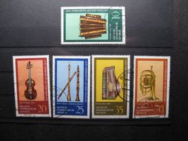 DDR 1977 Alte Musikinstrumente gest.