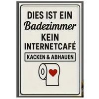 🚻😄 Vintage WC-Schild „Kein Internetcafé!“ 😄🚻