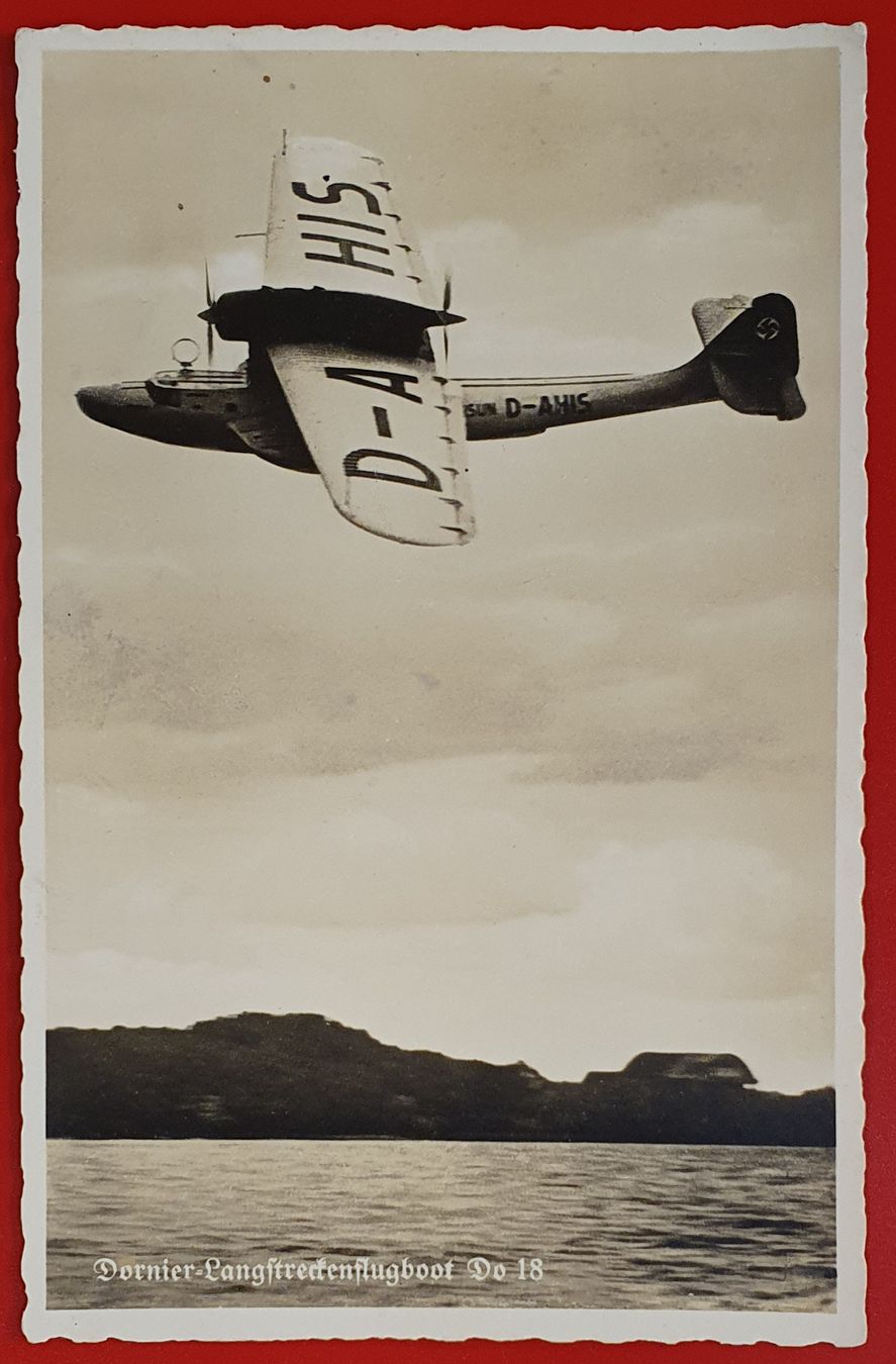 Cartoline postali: Dornier-Langstrecken Flugboot Do-18 – Usato da Kreuzlingen venduto da Rschweiz1