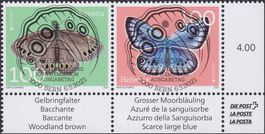 2021, Nr.1819+1820, "Wildtier" mit Ersttags-Vollstempel.