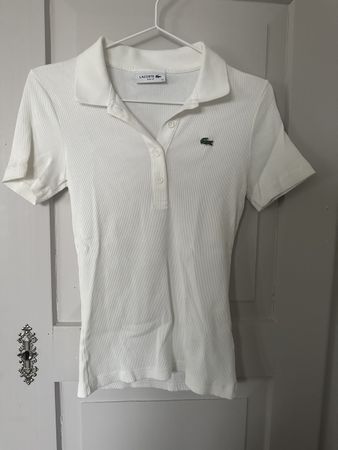Lacoste Polo Shirt, Damen, Weiss, Sommer, Gr. 38