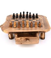 CRAFLAIR Olivieu Schachspiel aus Olivenholz Handarbeit