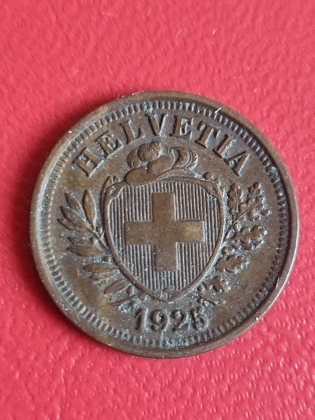 Alle Münzen: 1 RAPPEN SCHWEIZ - JAHR 1925  – Gebraucht aus Heimenschwand von rog_p7h9