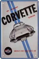 Blechschild-CORVETTE 1958 KULT AUTO