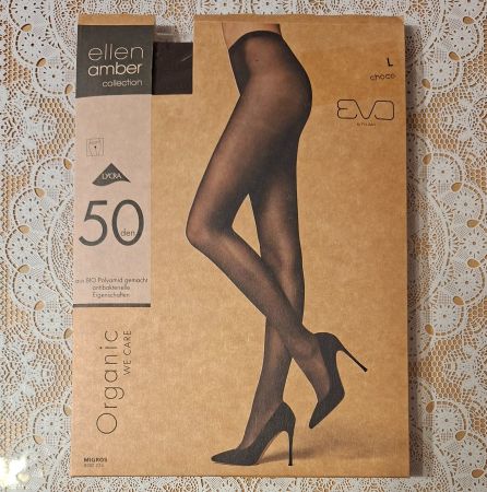 Ellen Amber Organic We Care 50den Strumpfhose Gr.L Choco