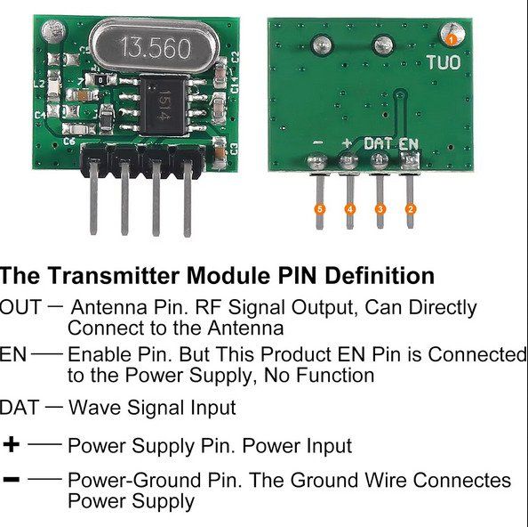 Funktechnik: 433mhz Wireless RF Transmitter and Receiver Antenna Arduino – Neu und originalverpackt aus Malleray von pixeleleven 2