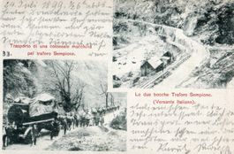 Traforo del Sempione - Trasporto di una macchina