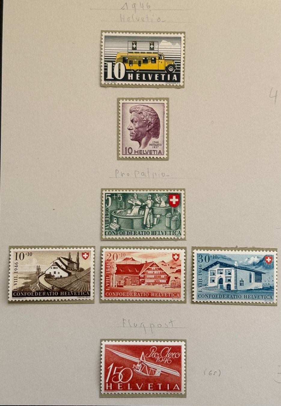Tutti i francobolli: LOT BRIEFMARKEN SCHWEIZ NEU 1946 – Nuovo (secondo la descrizione) da Ostermundigen venduto da Heavenmaus75