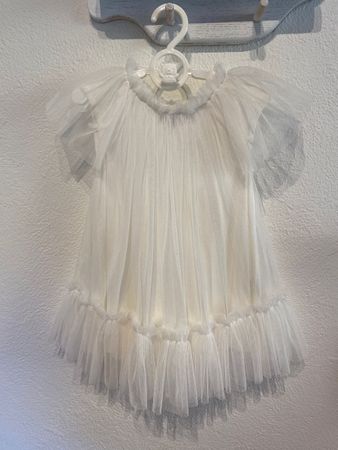 Taufkleid - Zartes weisses Tüllkleid mit Rüschen Gr. 80-86