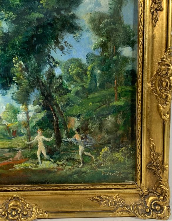Lipot Herman (18841972) Gemälde Badende am See Kaufen auf Ricardo