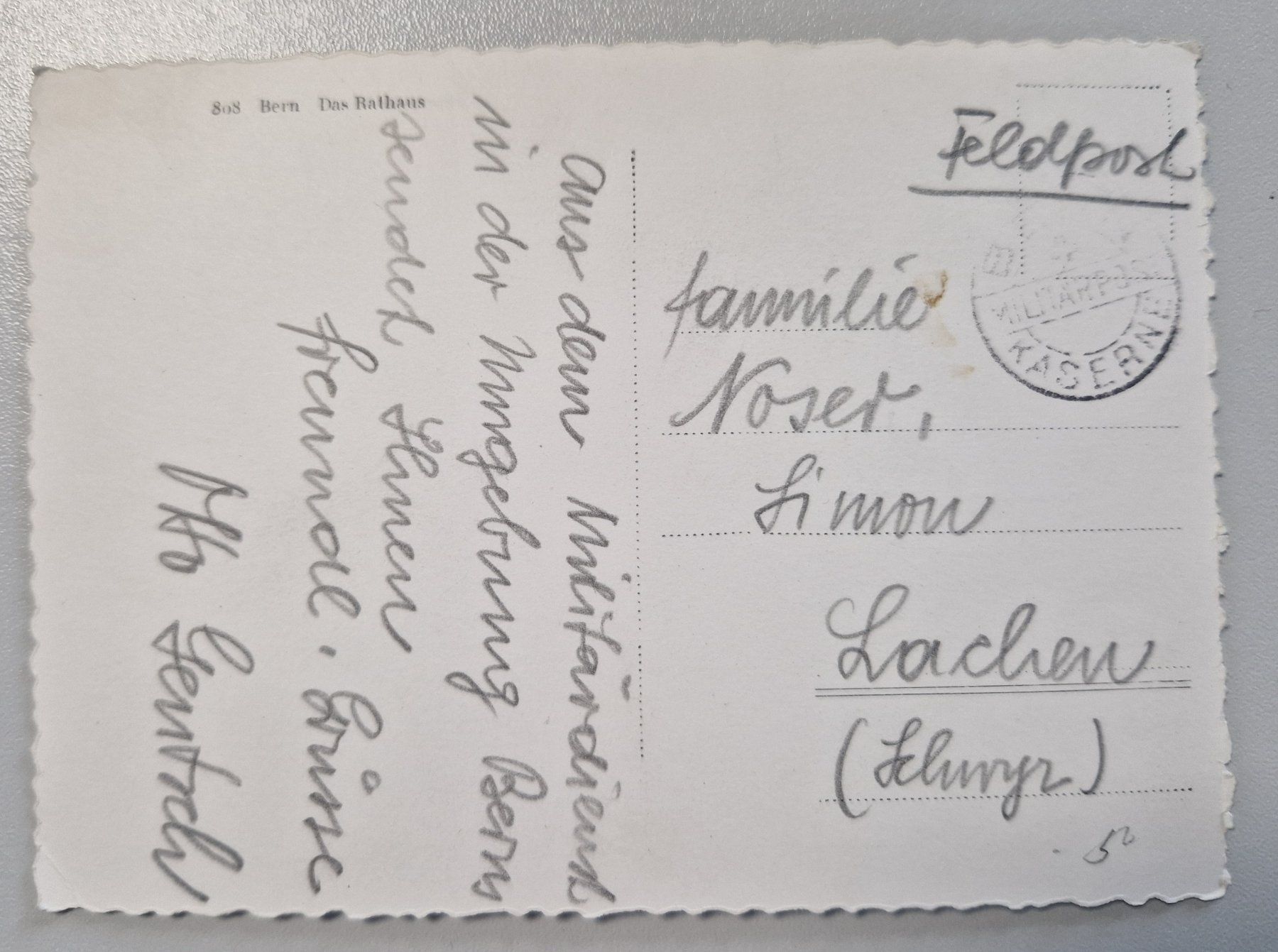 Cartoline postali: Feldpost Rathaus Bern alt – Usato da Melchnau venduto da Arthurius 1