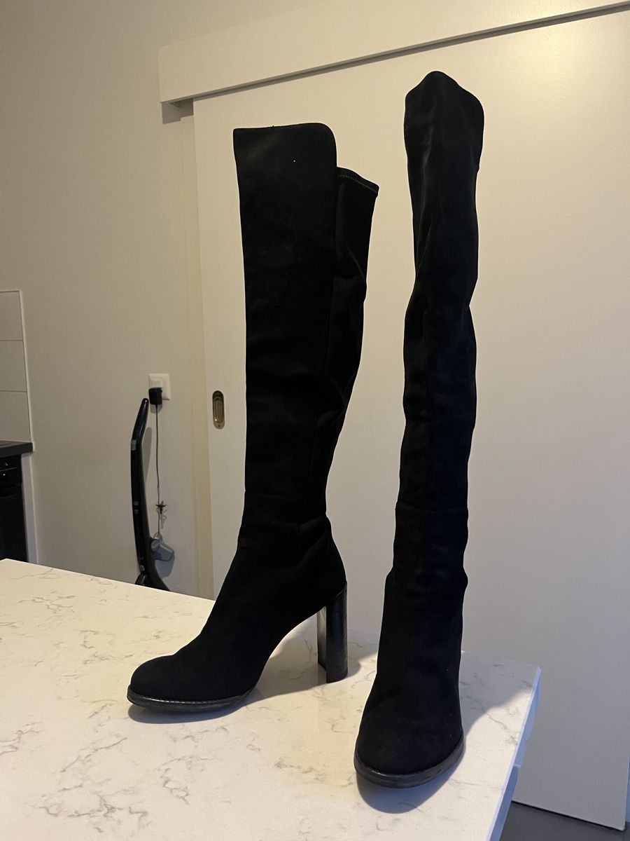Stuart Weitzman Scarpe da donna: Stuart Weitzman Over-the-Knee Boots, Size 8.5 US, Black – Usato da Mies venduto da nic_yk5d