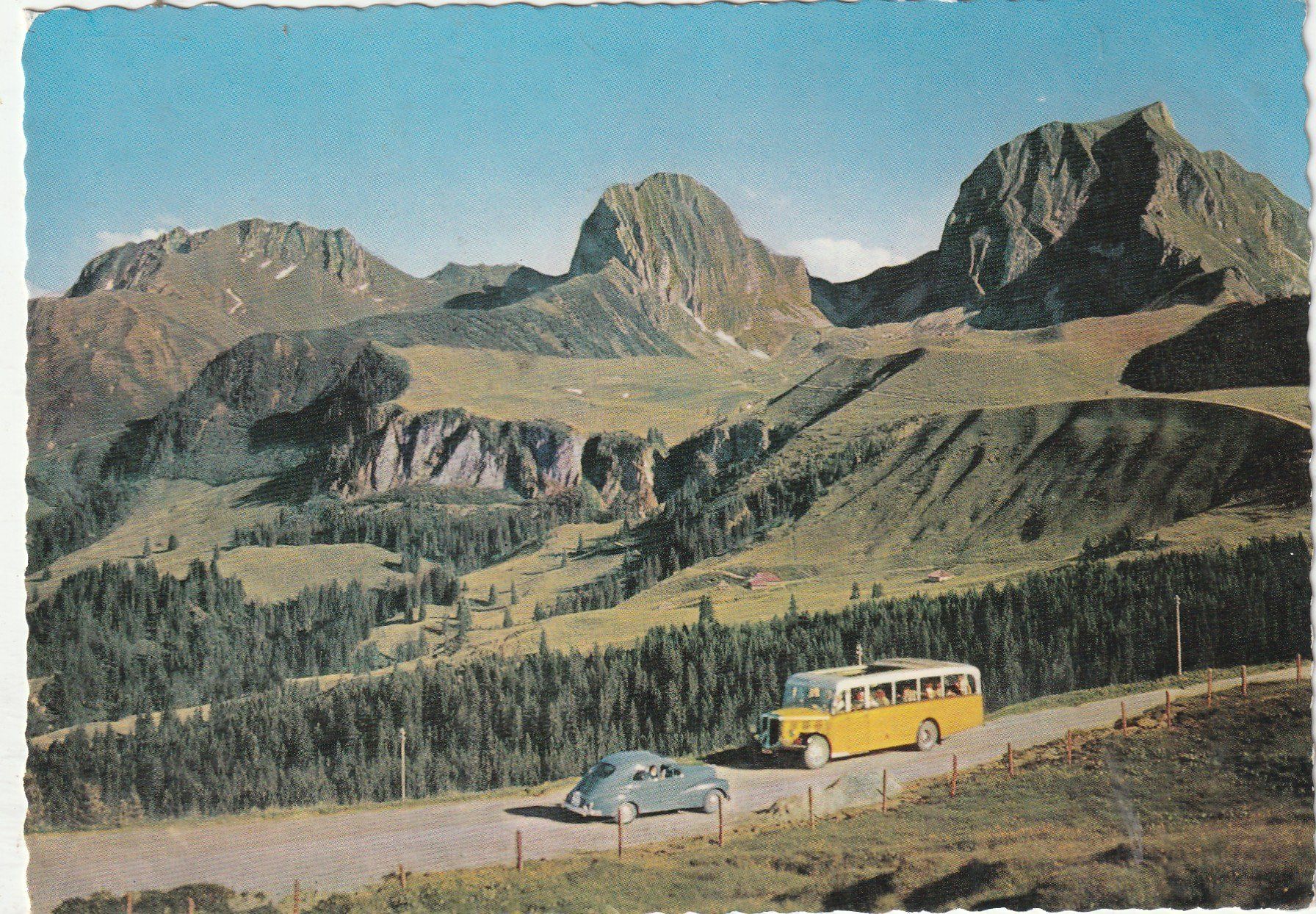 Cartoline postali: Postauto am Gurnigel Passtrasse – Usato da Lumbrein venduto da made02