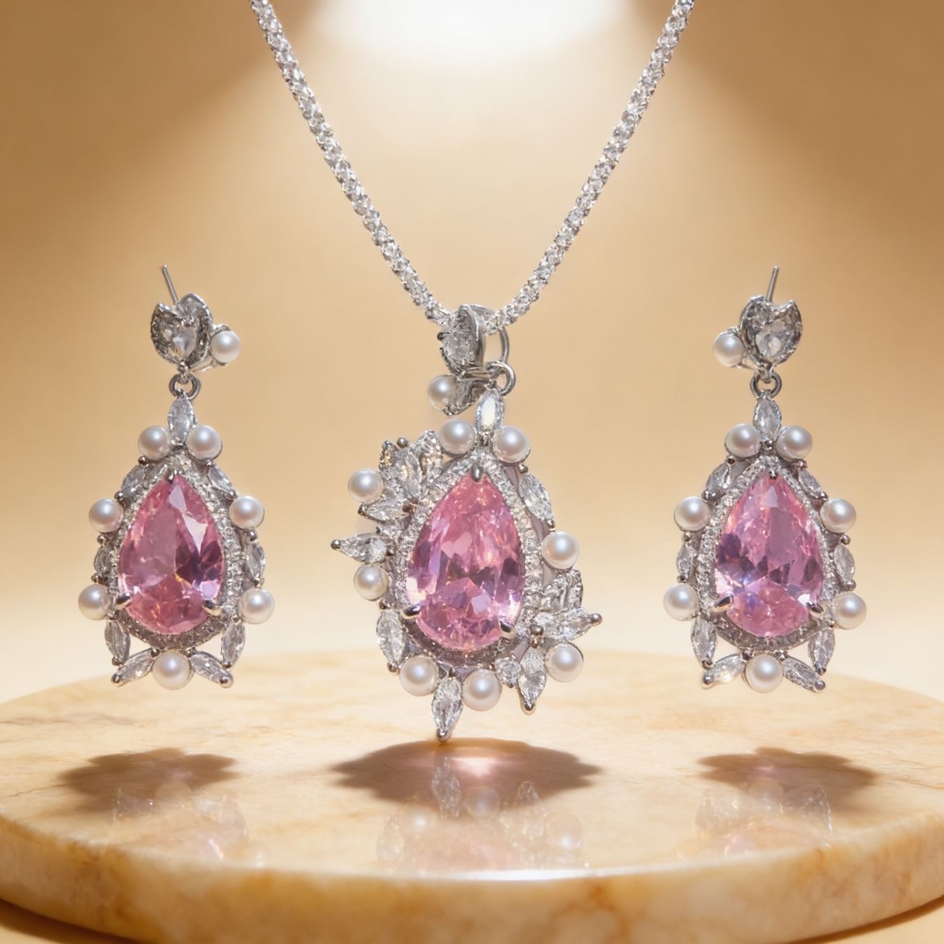 Autres bijoux: Parure Rose Éclat – Neuf avec emballage d'origine à St-Maurice par Sandrinette123