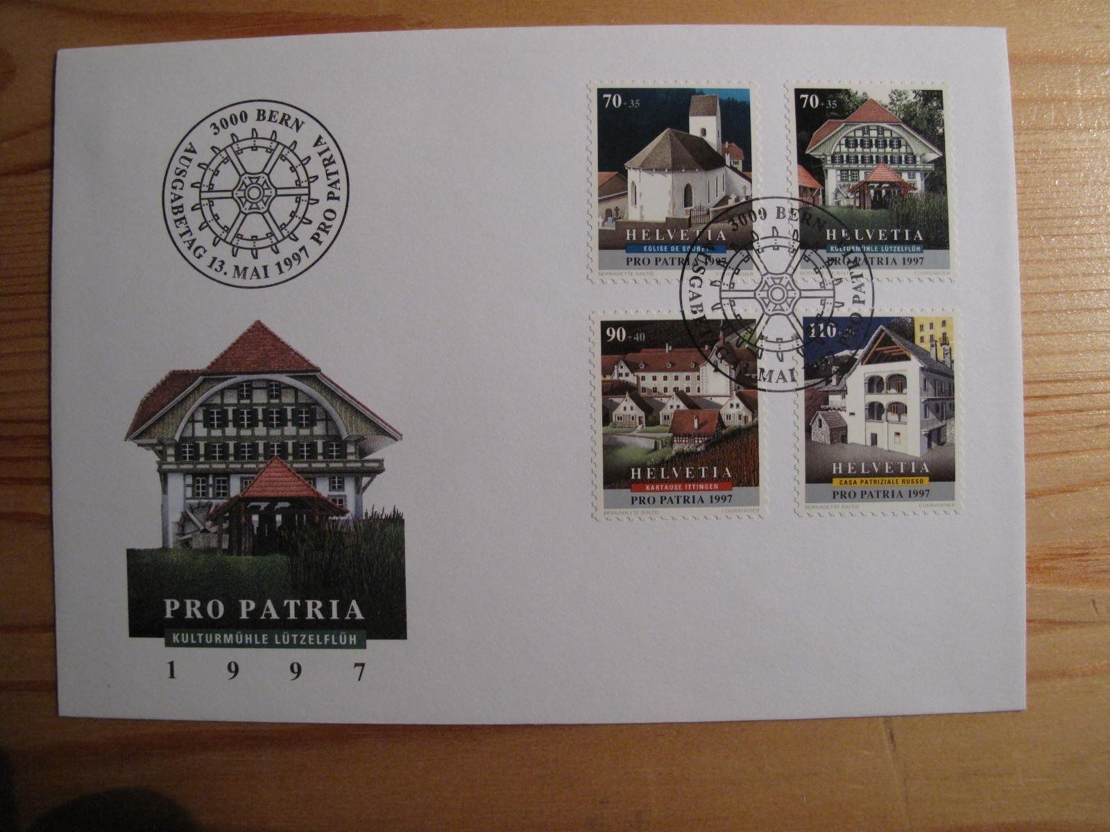 Tutti i francobolli: Pro Patria 1997 FDC – Usato da Wil SG venduto da fva01