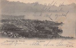 Souvenir de Vevey, vue générale, circulée 1906