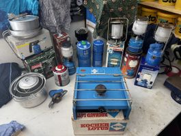 Campingkocher Set Lotus mit Zubehör und Gas Kartuschen