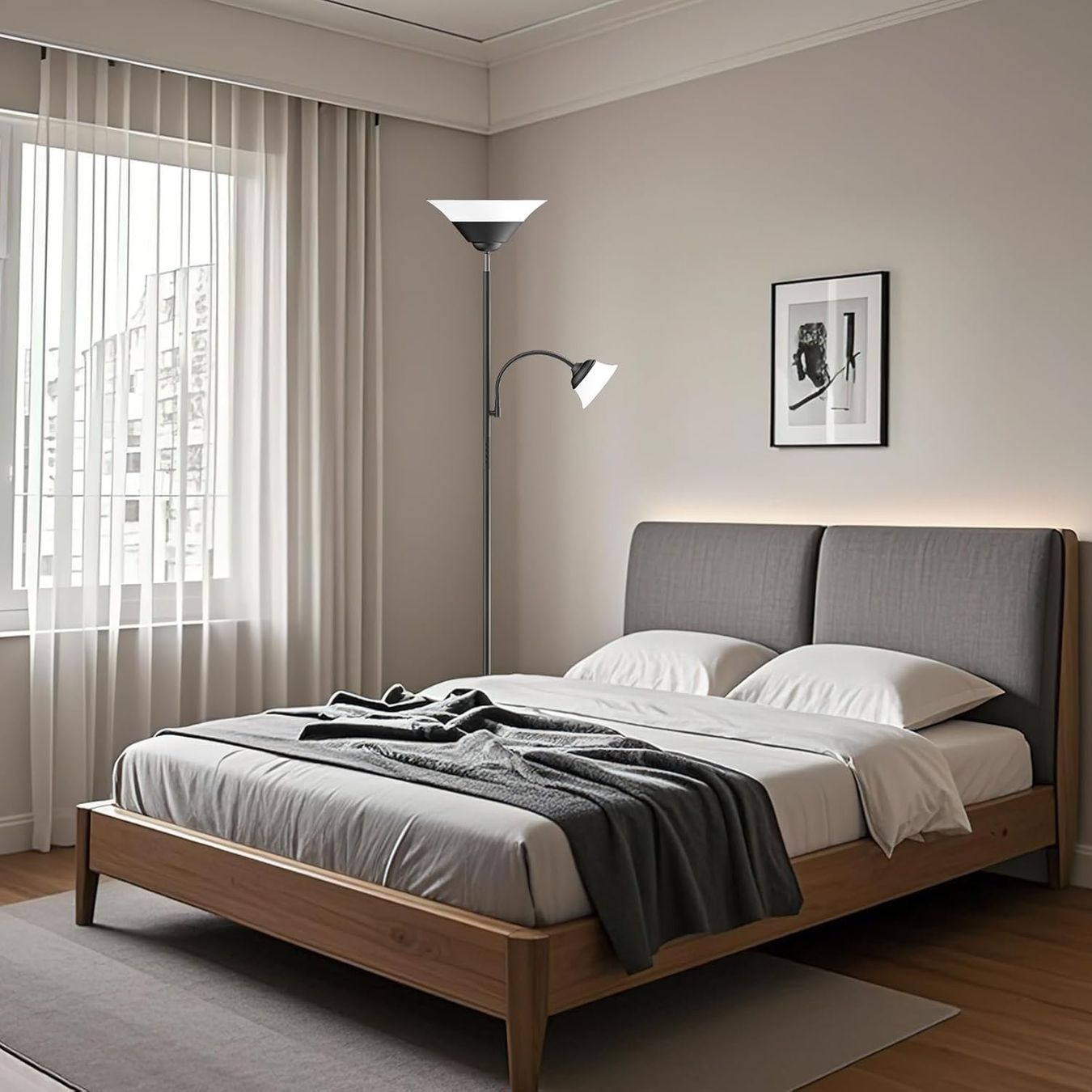 Lampade: LED Stehlampe Deckenfluter dimmbar Leselampe 34W – Nuovo e nell'imballaggio originale da Schaffhausen venduto da tra_6j5m 8