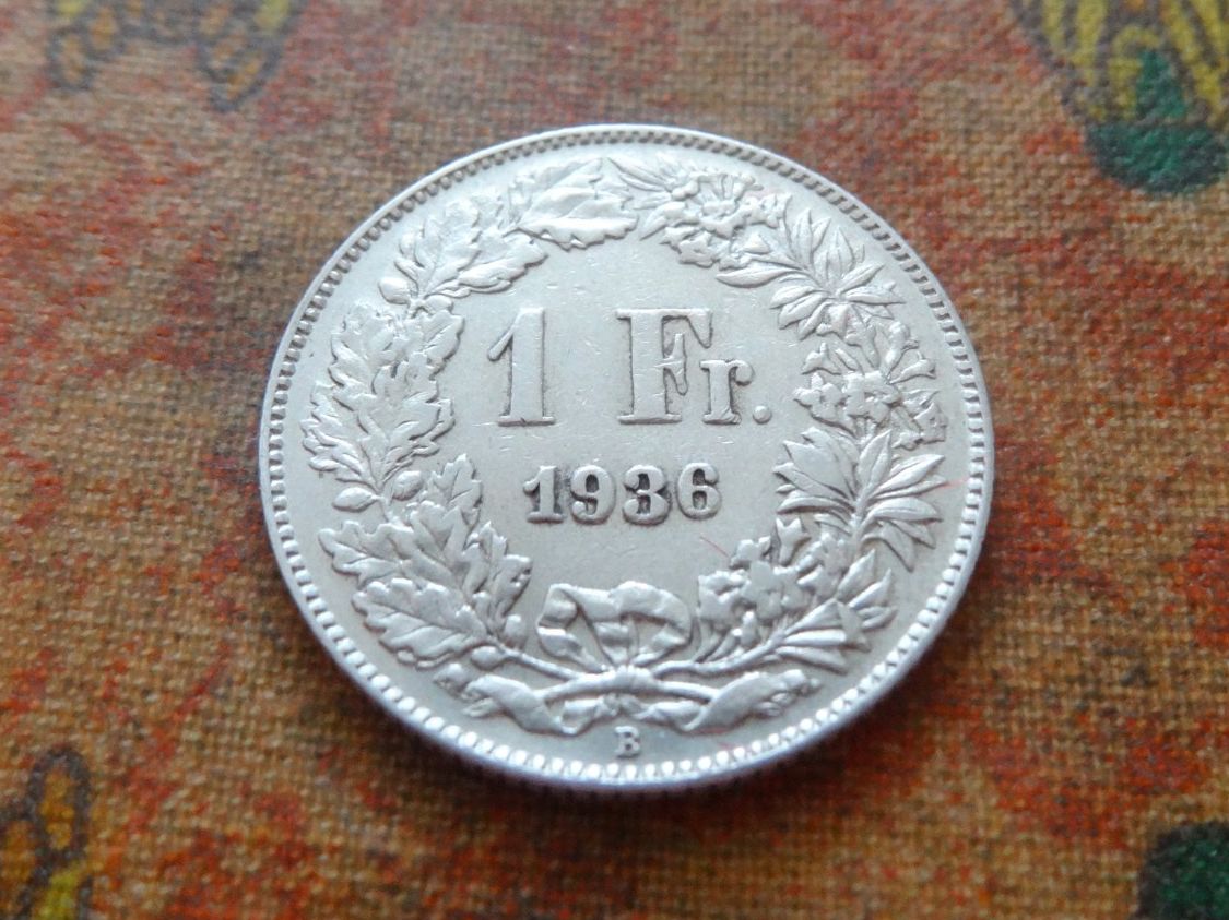 Alle Münzen: 1 Fr. 1936  (Y) – Gebraucht aus Romanel-sur-Lausanne von Swift13