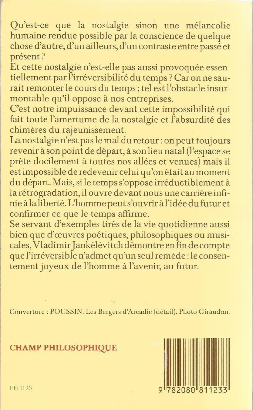 Libri: L'irréversible et la nostalgie – Usato da Neuchâtel venduto da Dualseele 1