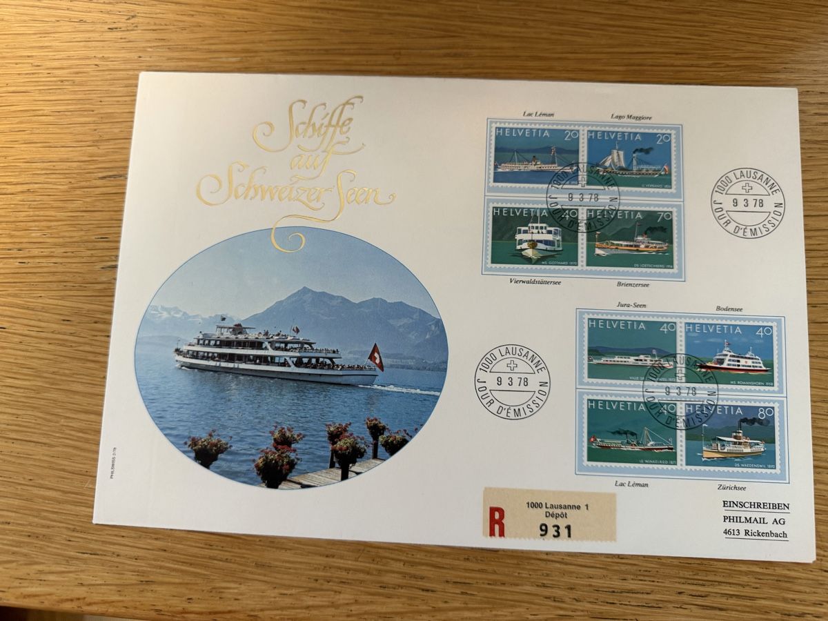 Tutti i francobolli: 2 Luxusbriefe FDC 9.3.1978 Lausanne  – Nuovo (secondo la descrizione) da Murgenthal venduto da Tina_4055 2