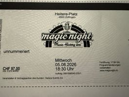 2 Tickets Magic Night 2026 am 5.8.2026