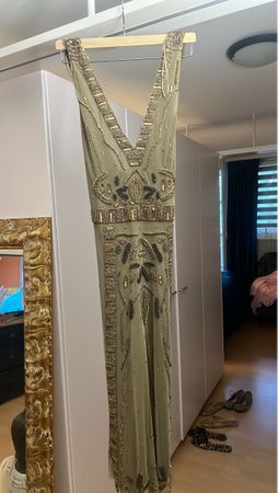 ZARA Zierliches Pailetten Kleid bestickt, Grösse M, neu 