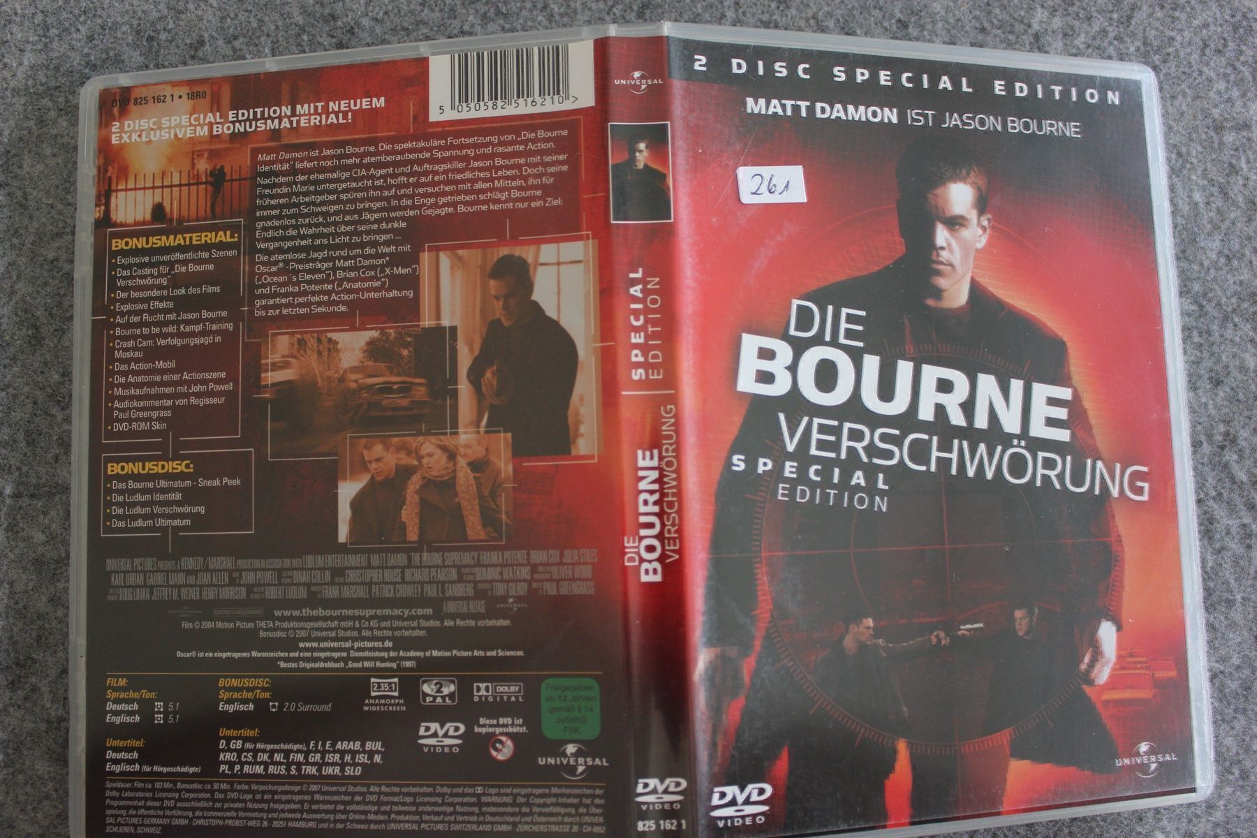 Tutti i DVDs: Die Bourne Verschwörung[Special Edition) – Usato da Geroldswil venduto da Schlumpfine1973