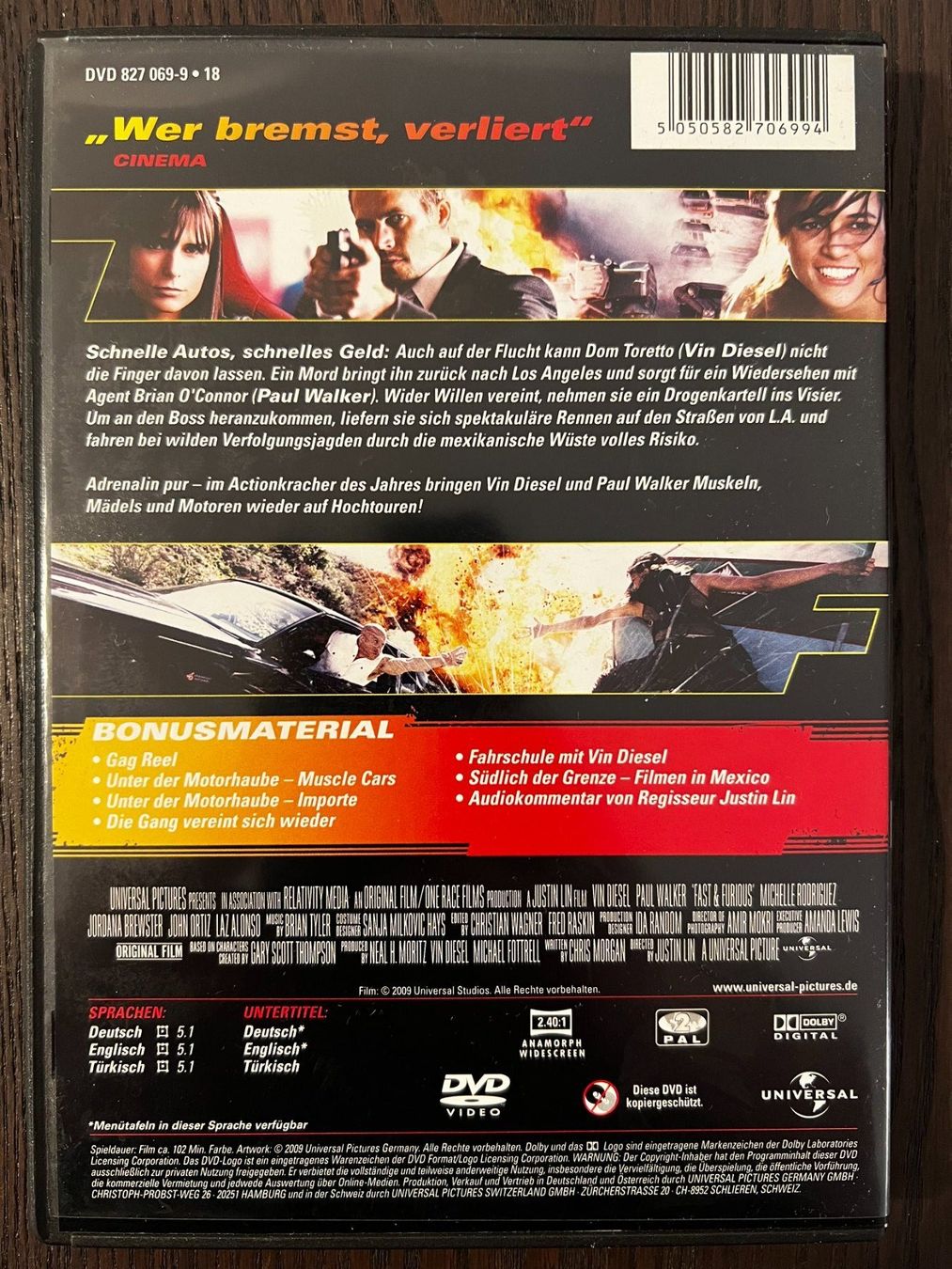 Tutti i DVDs: Fast & Furious - Neues Modell Originalteile – Usato da Zürich venduto da FilmFreunde 1
