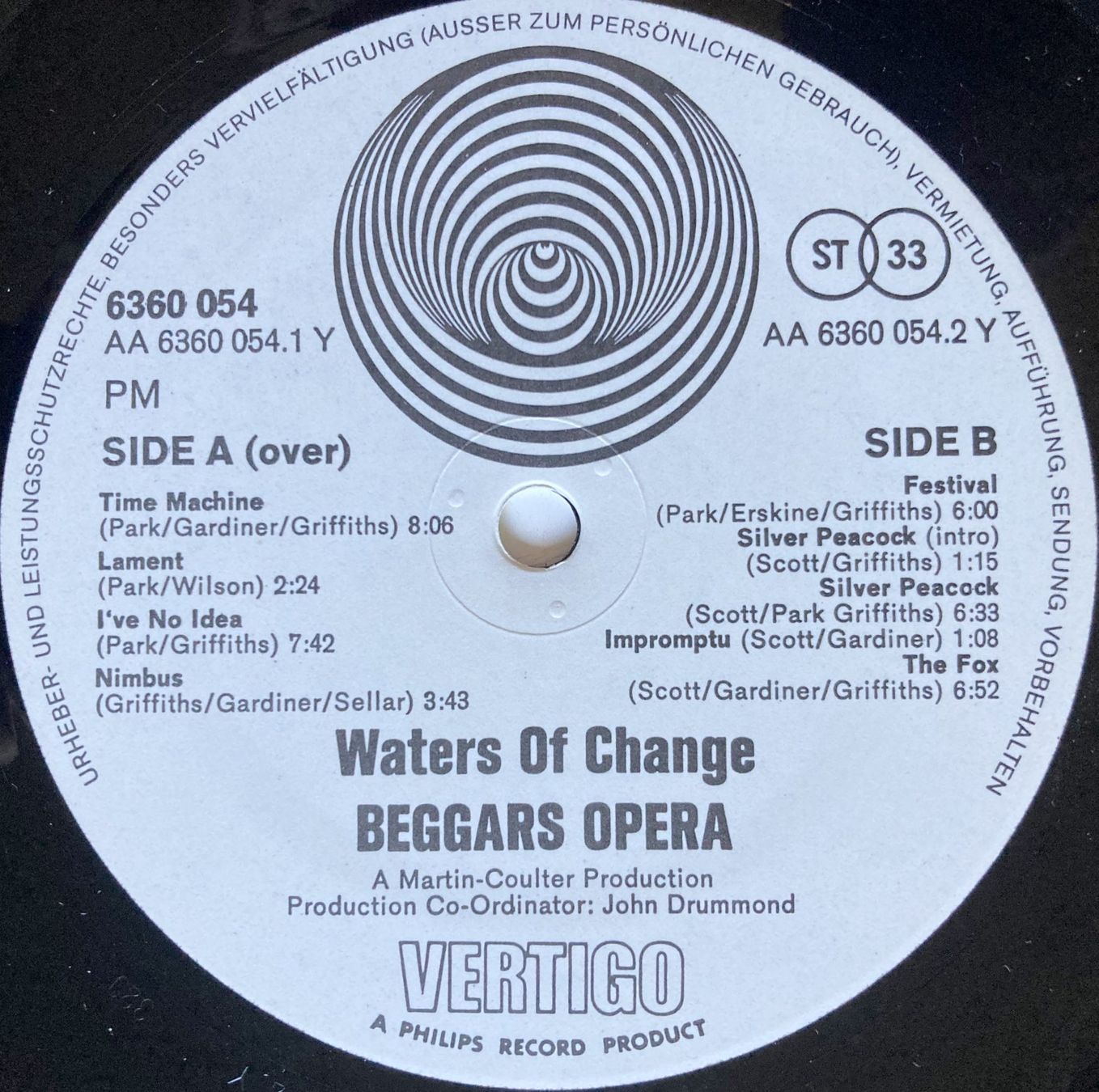 Dischi in vinile: BEGGARS OPERA - WATERS OF CHANGE – Usato da Bottens venduto da hotter-than-hell 3