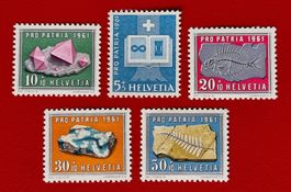 PRO PATRIA SATZ 103 -  107 1961** POSTFRISCH