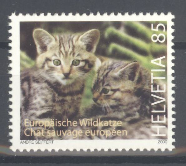 Tutti i francobolli: 2009, Europäische Wildkatzen ** – Usato da Willisau venduto da Vollstempel
