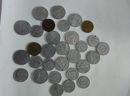 Lot de lires italiennes, années 50