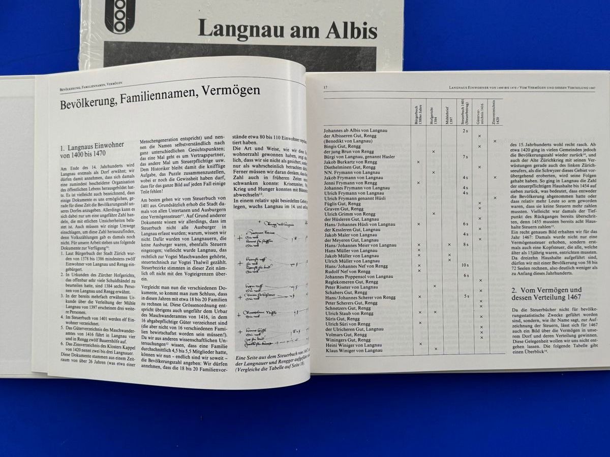 Libri: Langnau am Albis. 2 Bände Ortsgeschichte. – Usato da Adliswil venduto da buch_und_kunst 2
