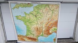 Schulwandkarte FRANKREICH