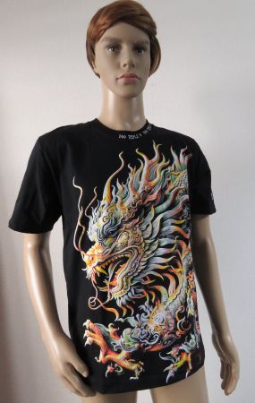 Cooles Herren T-Shirt - mit DRACHEN Motiv - Neu - Grösse: L