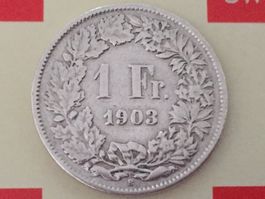 1 Franken 1903 -ss, nur 1,0 Mio!